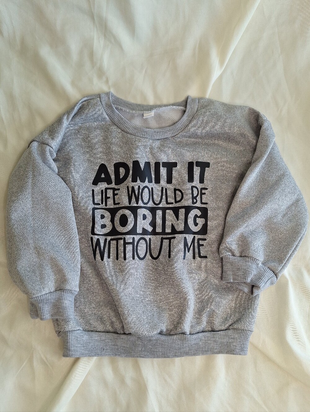 Toddler Kids Gray Graphic Sweatshirt Size 1-2Y